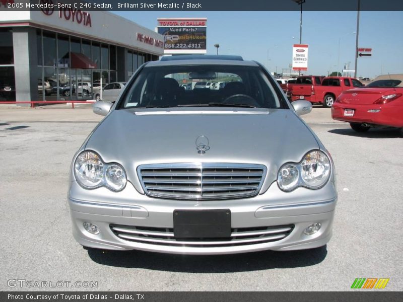 Brilliant Silver Metallic / Black 2005 Mercedes-Benz C 240 Sedan