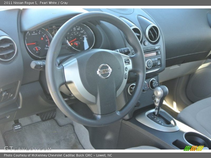 Pearl White / Gray 2011 Nissan Rogue S