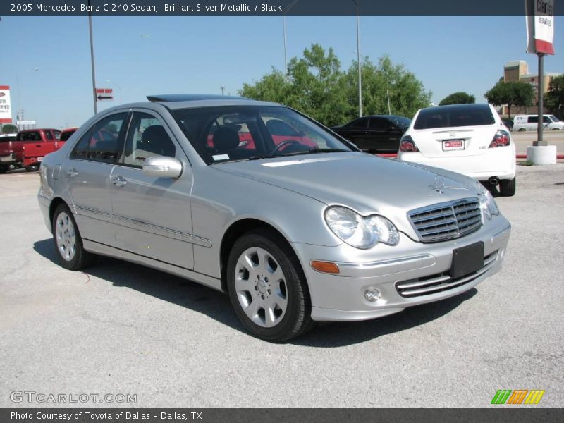 Brilliant Silver Metallic / Black 2005 Mercedes-Benz C 240 Sedan