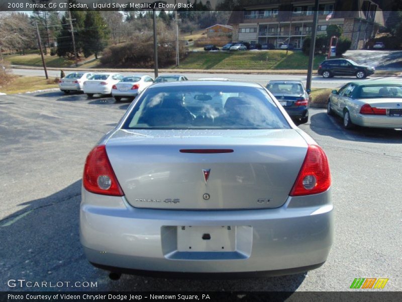 Liquid Silver Metallic / Ebony Black 2008 Pontiac G6 GT Sedan