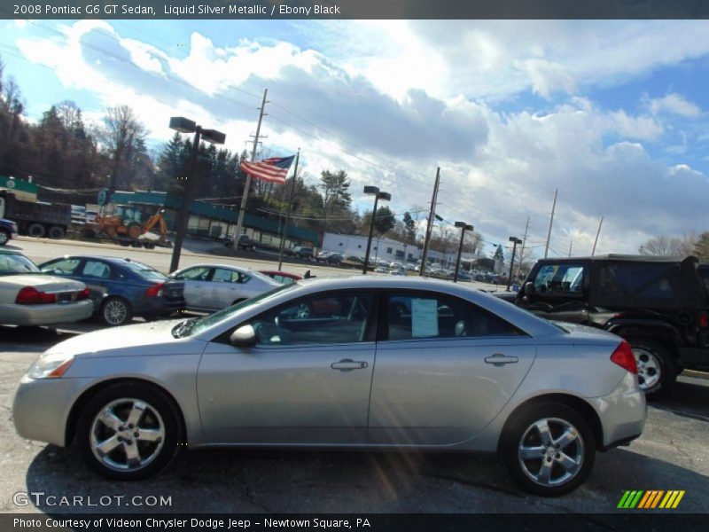 Liquid Silver Metallic / Ebony Black 2008 Pontiac G6 GT Sedan