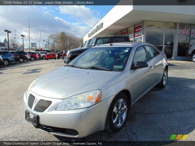 Liquid Silver Metallic / Ebony Black 2008 Pontiac G6 GT Sedan