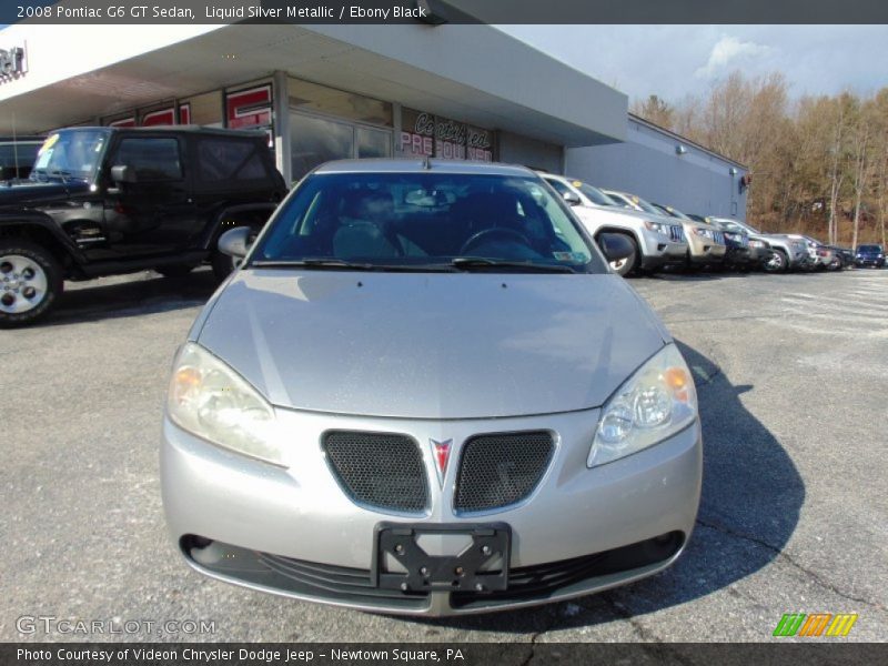 Liquid Silver Metallic / Ebony Black 2008 Pontiac G6 GT Sedan