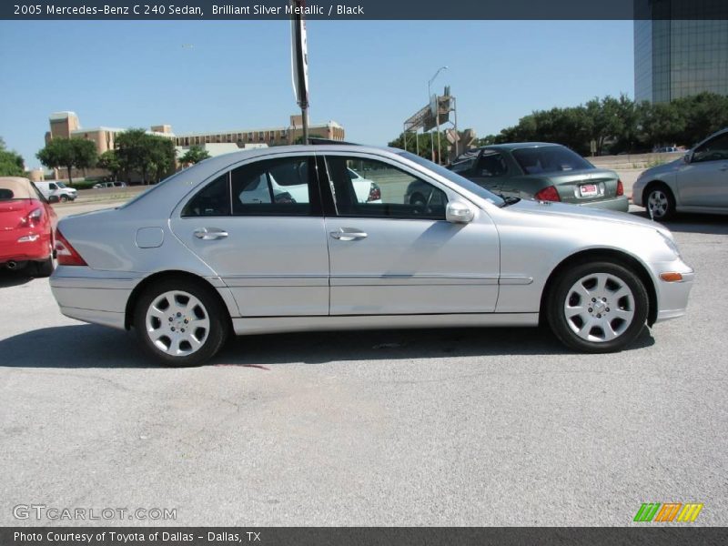 Brilliant Silver Metallic / Black 2005 Mercedes-Benz C 240 Sedan