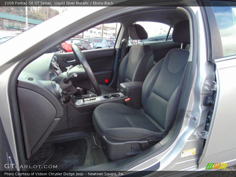 Liquid Silver Metallic / Ebony Black 2008 Pontiac G6 GT Sedan