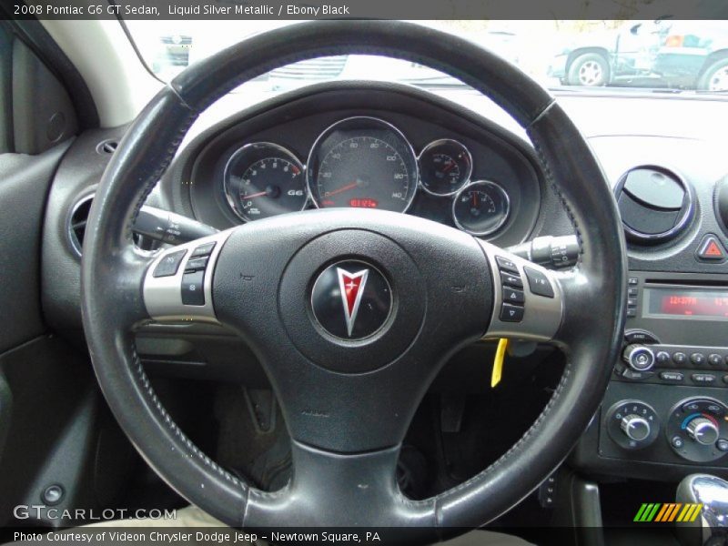 Liquid Silver Metallic / Ebony Black 2008 Pontiac G6 GT Sedan