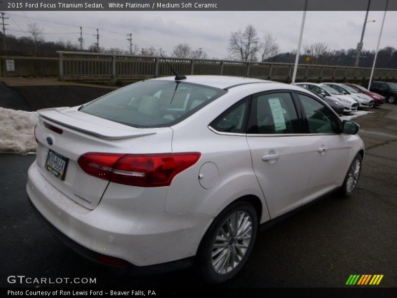 White Platinum / Medium Soft Ceramic 2015 Ford Focus Titanium Sedan