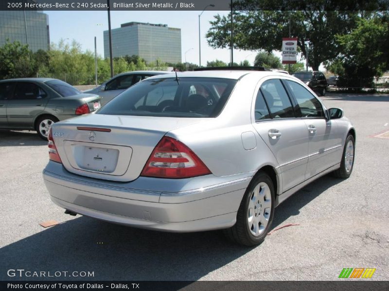 Brilliant Silver Metallic / Black 2005 Mercedes-Benz C 240 Sedan