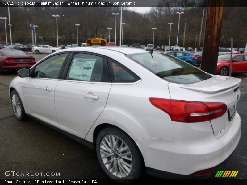 White Platinum / Medium Soft Ceramic 2015 Ford Focus Titanium Sedan