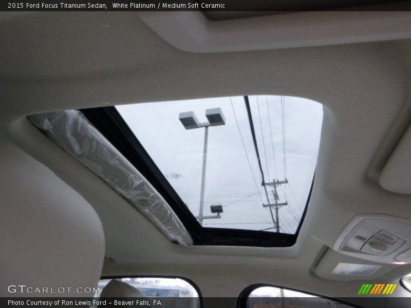 White Platinum / Medium Soft Ceramic 2015 Ford Focus Titanium Sedan