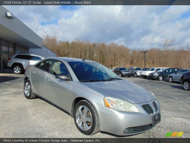 Liquid Silver Metallic / Ebony Black 2008 Pontiac G6 GT Sedan