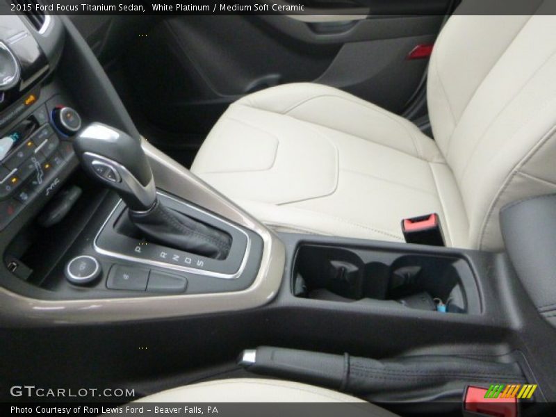 White Platinum / Medium Soft Ceramic 2015 Ford Focus Titanium Sedan
