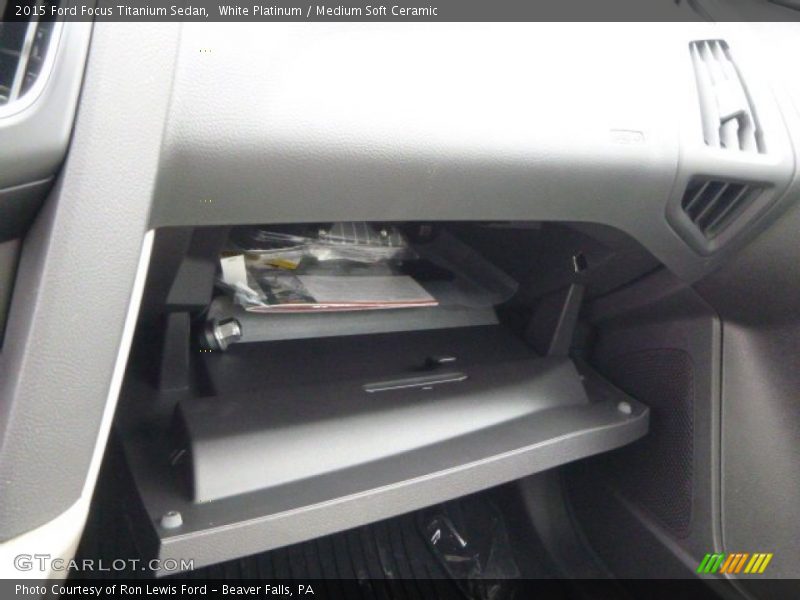 White Platinum / Medium Soft Ceramic 2015 Ford Focus Titanium Sedan