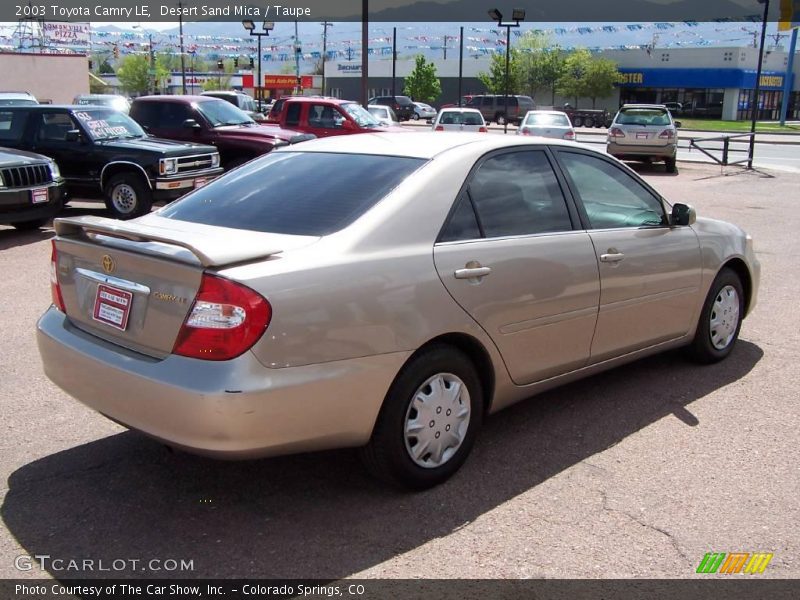 Desert Sand Mica / Taupe 2003 Toyota Camry LE