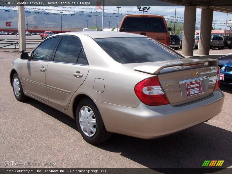 Desert Sand Mica / Taupe 2003 Toyota Camry LE