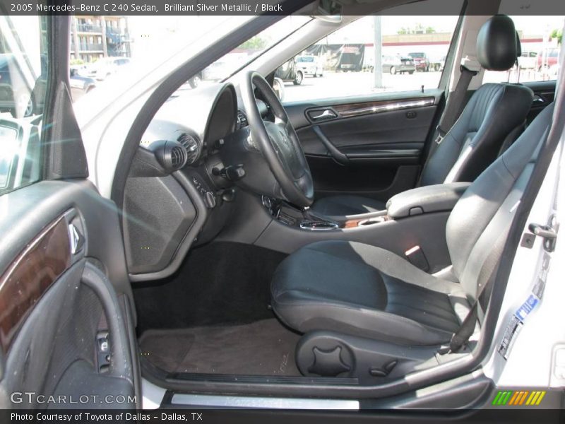 Brilliant Silver Metallic / Black 2005 Mercedes-Benz C 240 Sedan