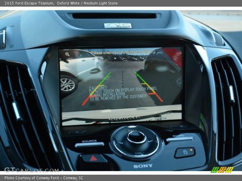 Oxford White / Medium Light Stone 2015 Ford Escape Titanium