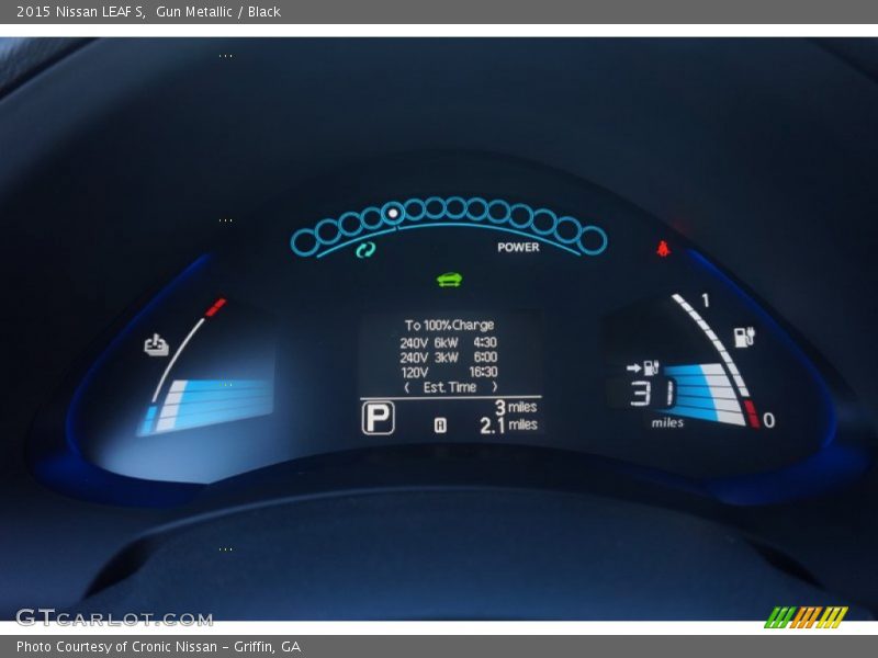 Gun Metallic / Black 2015 Nissan LEAF S