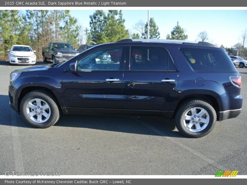 Dark Sapphire Blue Metallic / Light Titanium 2015 GMC Acadia SLE