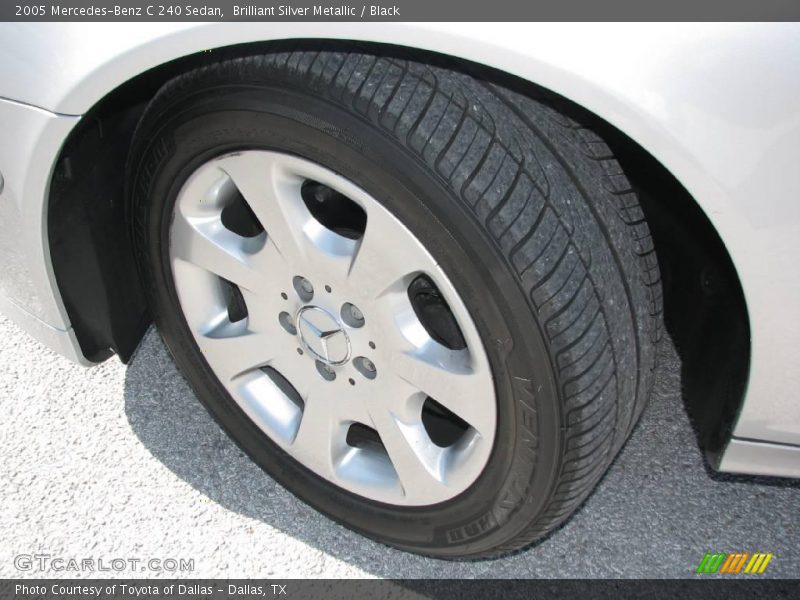 Brilliant Silver Metallic / Black 2005 Mercedes-Benz C 240 Sedan