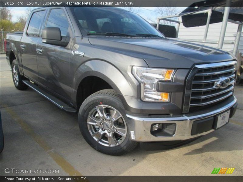 Magnetic Metallic / Medium Earth Gray 2015 Ford F150 XLT SuperCrew