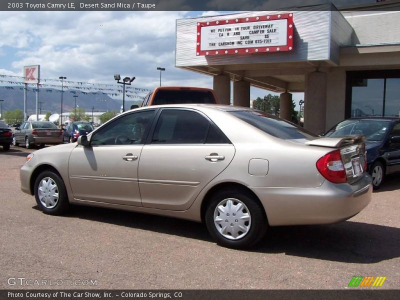 Desert Sand Mica / Taupe 2003 Toyota Camry LE