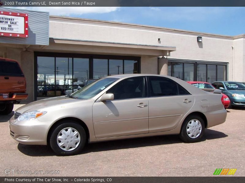 Desert Sand Mica / Taupe 2003 Toyota Camry LE