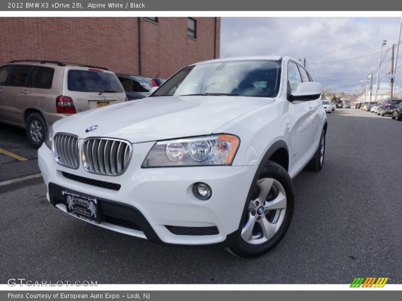 Alpine White / Black 2012 BMW X3 xDrive 28i