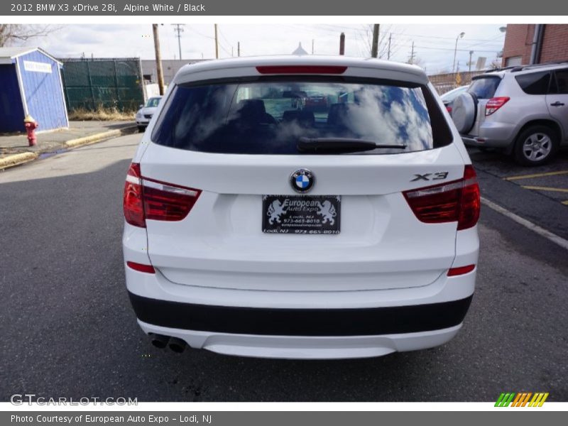 Alpine White / Black 2012 BMW X3 xDrive 28i