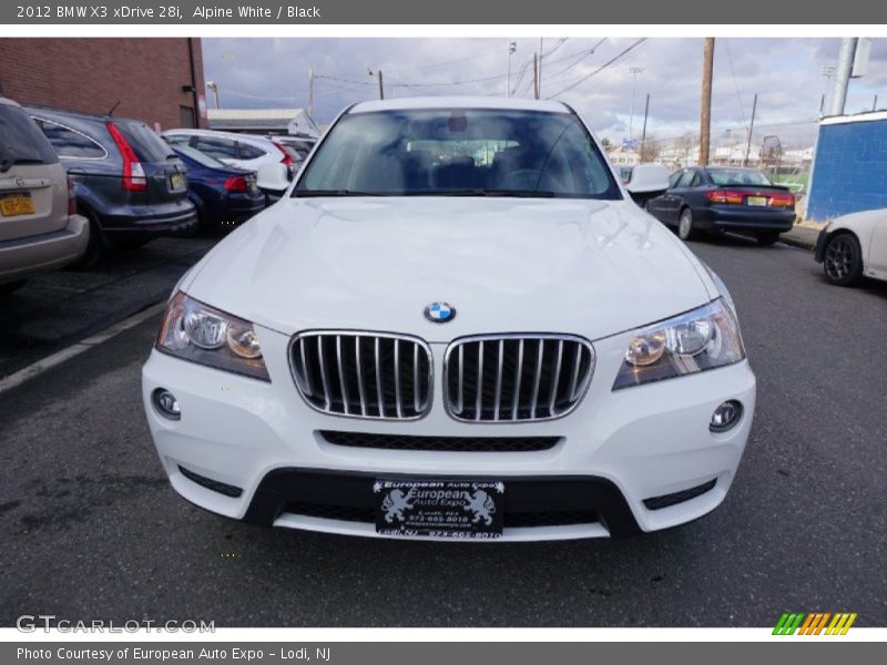Alpine White / Black 2012 BMW X3 xDrive 28i
