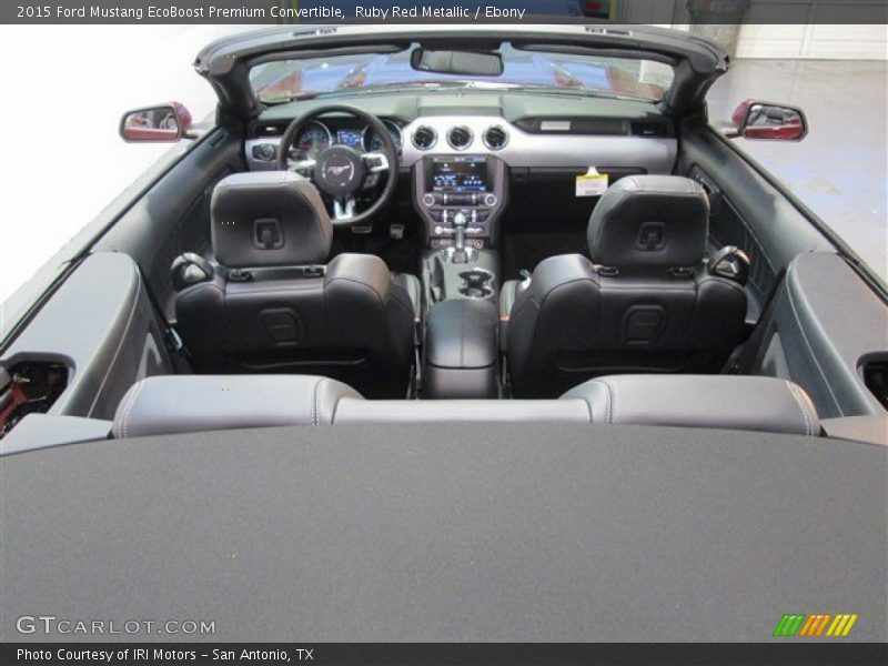 Ruby Red Metallic / Ebony 2015 Ford Mustang EcoBoost Premium Convertible