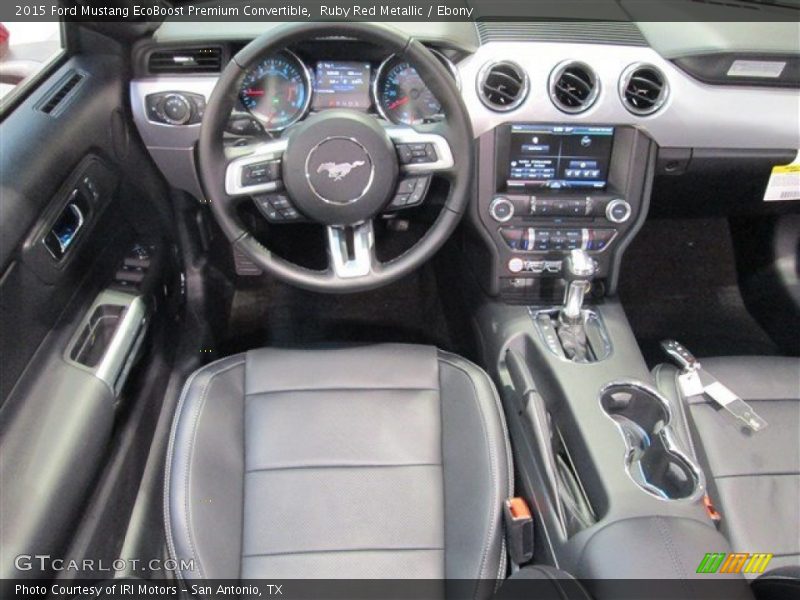 Ruby Red Metallic / Ebony 2015 Ford Mustang EcoBoost Premium Convertible