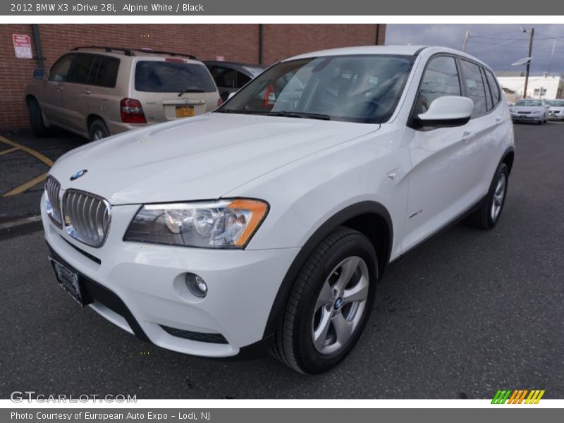 Alpine White / Black 2012 BMW X3 xDrive 28i