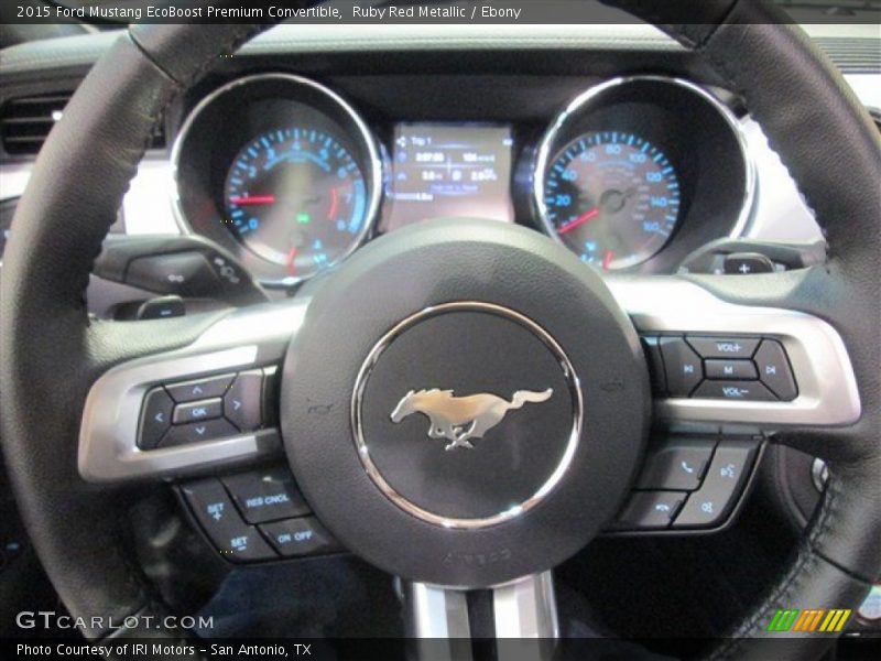 Ruby Red Metallic / Ebony 2015 Ford Mustang EcoBoost Premium Convertible