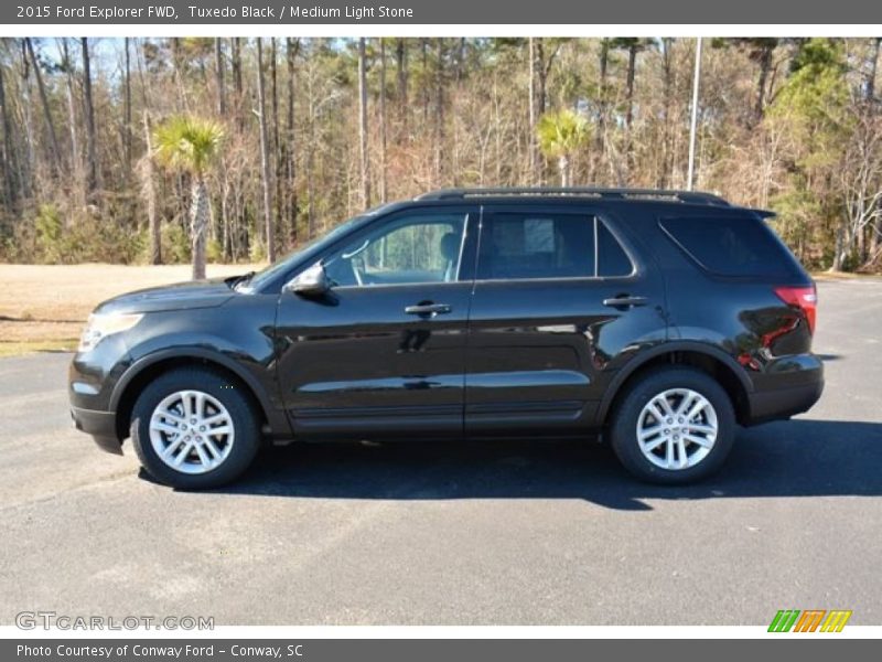 Tuxedo Black / Medium Light Stone 2015 Ford Explorer FWD
