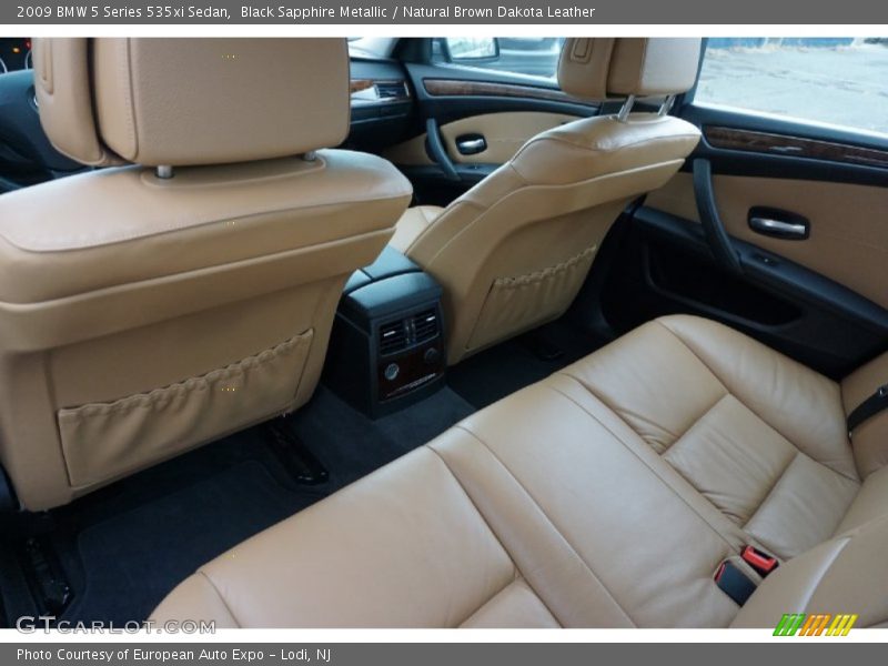 Black Sapphire Metallic / Natural Brown Dakota Leather 2009 BMW 5 Series 535xi Sedan