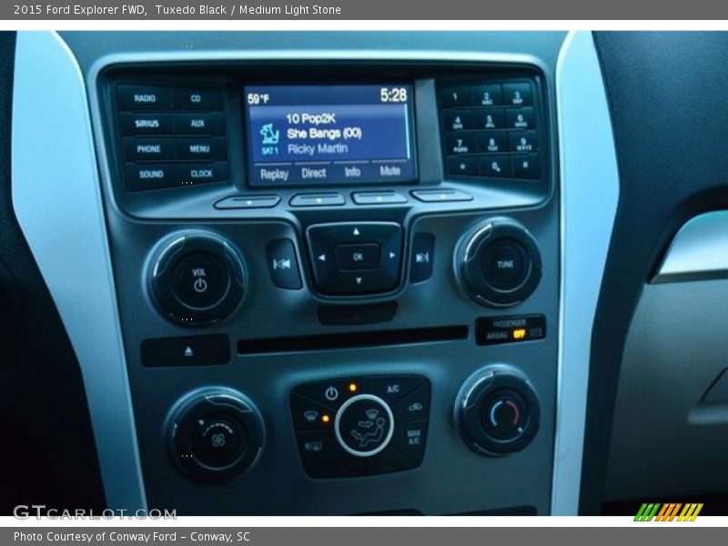 Tuxedo Black / Medium Light Stone 2015 Ford Explorer FWD