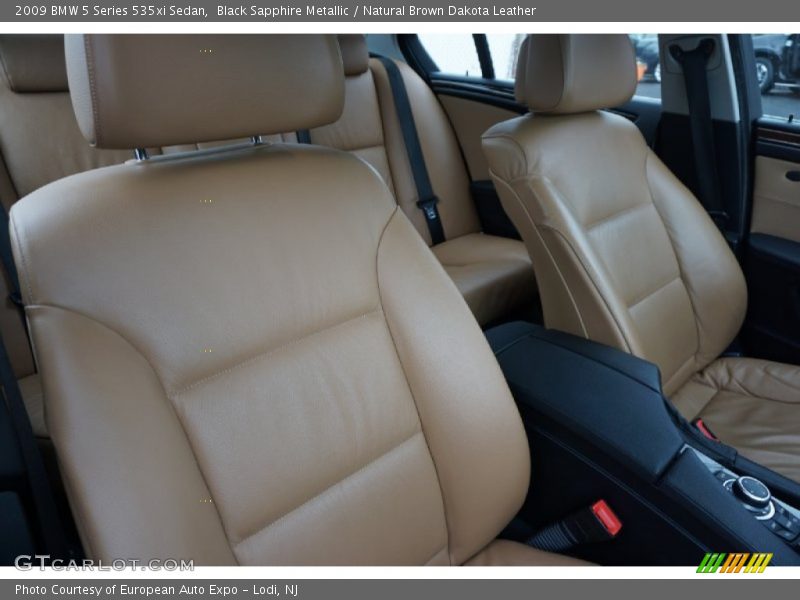Black Sapphire Metallic / Natural Brown Dakota Leather 2009 BMW 5 Series 535xi Sedan