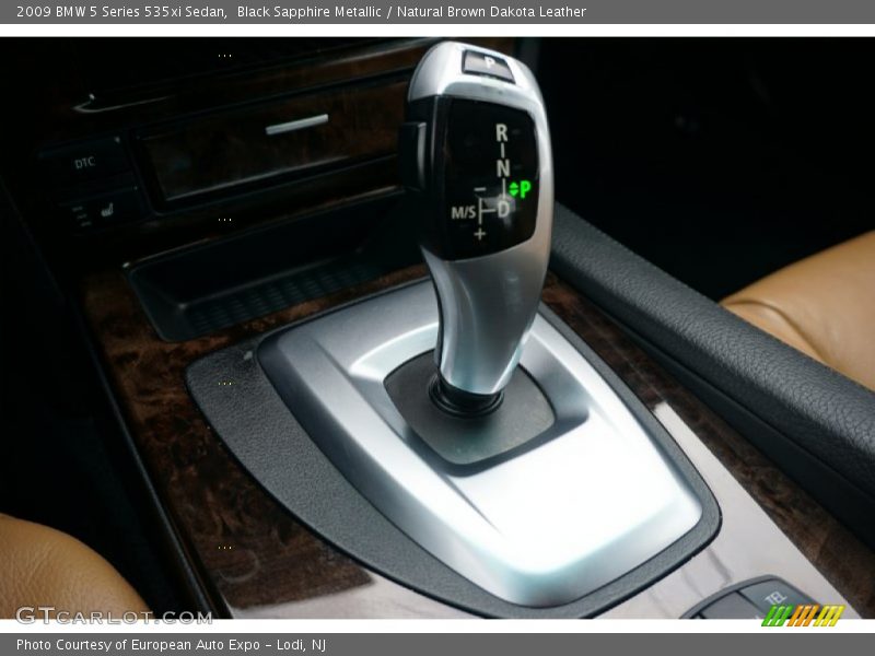 Black Sapphire Metallic / Natural Brown Dakota Leather 2009 BMW 5 Series 535xi Sedan