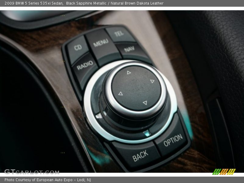 Black Sapphire Metallic / Natural Brown Dakota Leather 2009 BMW 5 Series 535xi Sedan