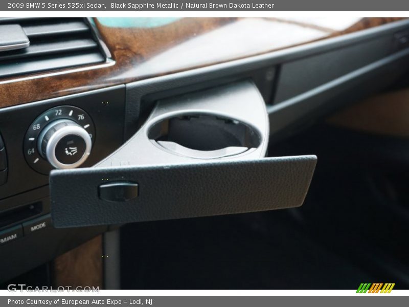 Black Sapphire Metallic / Natural Brown Dakota Leather 2009 BMW 5 Series 535xi Sedan