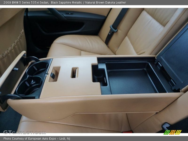 Black Sapphire Metallic / Natural Brown Dakota Leather 2009 BMW 5 Series 535xi Sedan