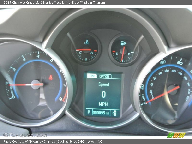 Silver Ice Metallic / Jet Black/Medium Titanium 2015 Chevrolet Cruze LS