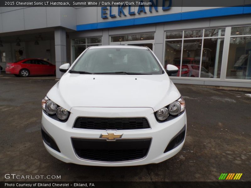 Summit White / Dark Pewter/Dark Titanium 2015 Chevrolet Sonic LT Hatchback