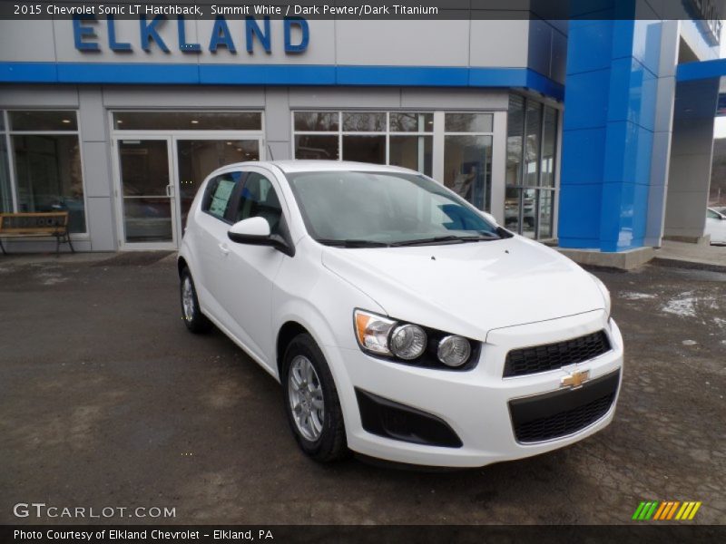 Summit White / Dark Pewter/Dark Titanium 2015 Chevrolet Sonic LT Hatchback