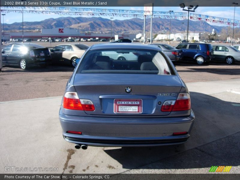 Steel Blue Metallic / Sand 2002 BMW 3 Series 330i Coupe