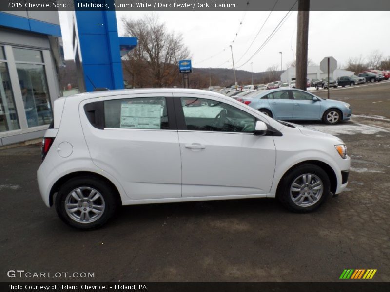 Summit White / Dark Pewter/Dark Titanium 2015 Chevrolet Sonic LT Hatchback