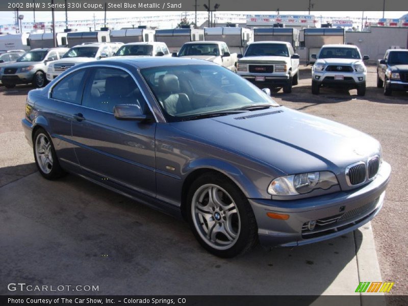 Steel Blue Metallic / Sand 2002 BMW 3 Series 330i Coupe