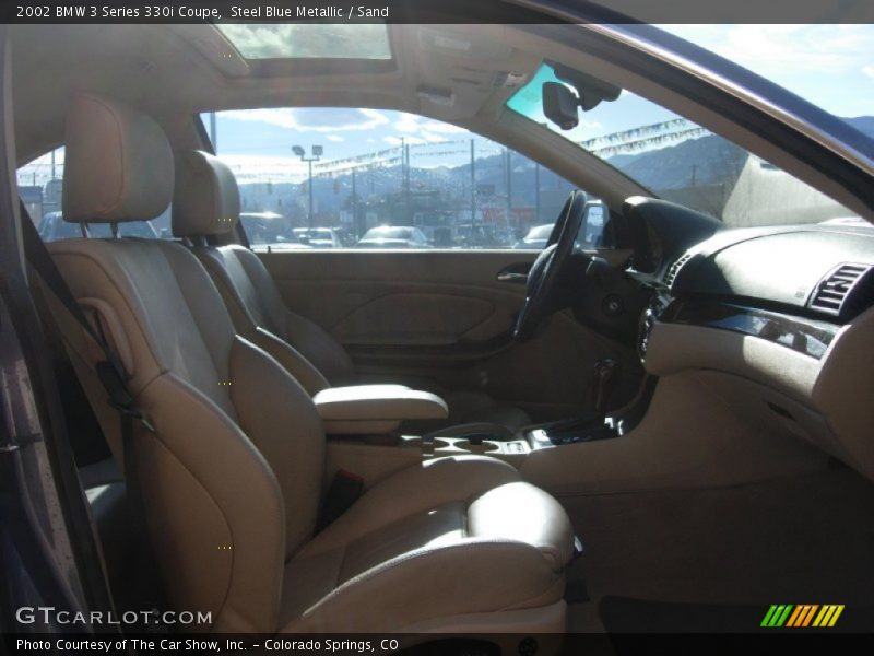 Steel Blue Metallic / Sand 2002 BMW 3 Series 330i Coupe