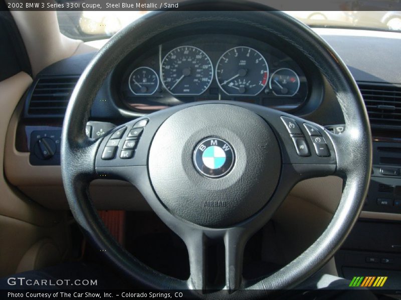 Steel Blue Metallic / Sand 2002 BMW 3 Series 330i Coupe